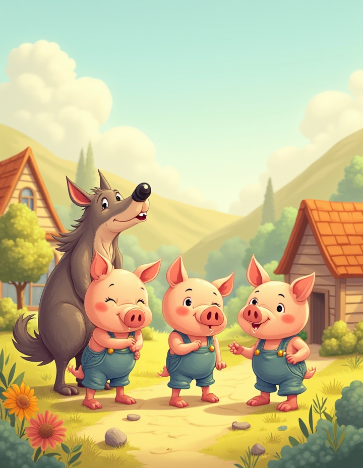 Los Tres Cerditos y el Inspector de Seguridad