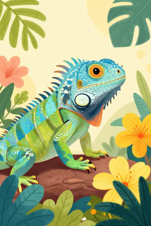 Iguana Arcoíris y el Color de sus Sentimientos