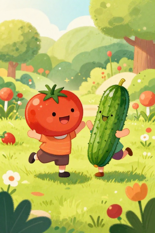 El tomate que quería bailar con el pepino